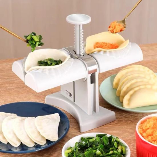 Fully Automatic Dumpling Machine Double Head Press Mold DIY Empanadas