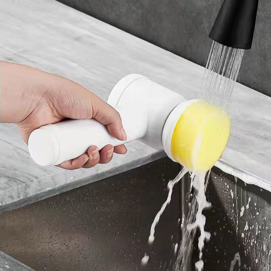 Electric Cleaning Brush Bathroom Wash Brush Kitchen Cleaning Tool USB 5-in-1 Brush Cleaner Sink - Image 3