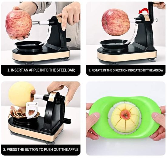 Hand-cranked Multifunctional Apple Peeler Machine Home Fruit Peeler With Apple Slicer Corer Cutter For Kitchen Convenience - Image 3