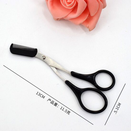 Scissor Eyebrow Scissors with Comb Stainless Steel Makeup Beauty Products - Image 3