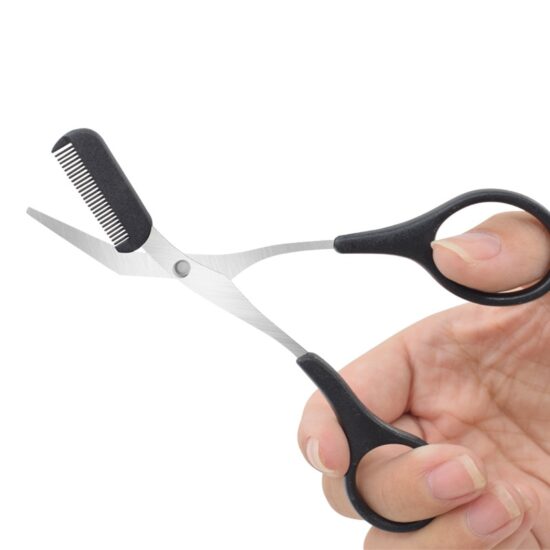 Scissor Eyebrow Scissors with Comb Stainless Steel Makeup Beauty Products - Image 2