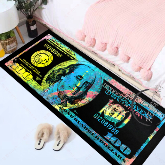 Entrance Doormat Style Dollar Money, Living Room Floor Rugs Home Decor Kitchen Absorbent Carpet Anti Slip Bathroom Hallway Mat - Image 3