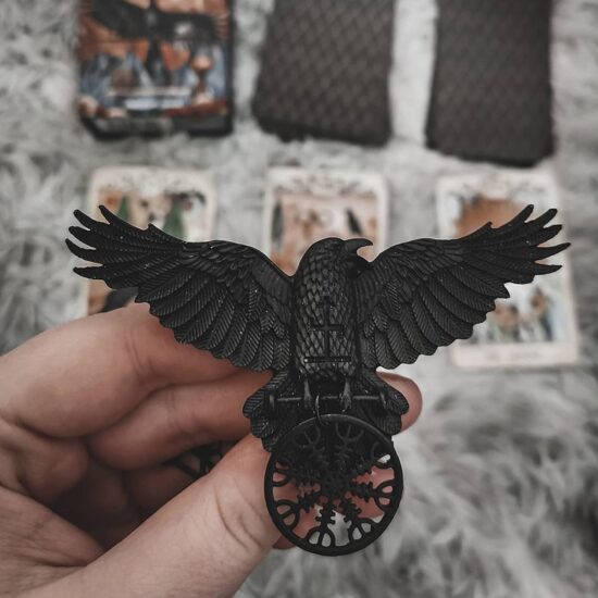 Viking Crow Hair Clip Accessories Vintage Goth Punk Wing Hairpin Jewelry Black Oversized - Image 3