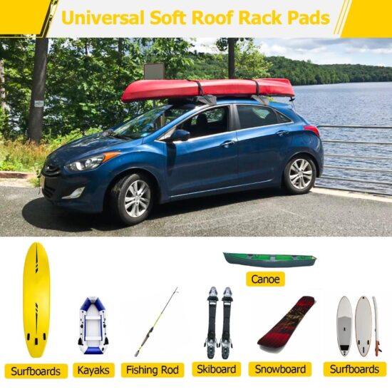 Car Roof Luggage Soft Rack Pads for Kayak/Sup/Paddleboard/Canoe/Snowboard/Windsurfing Car Universal Surfboard - Image 2