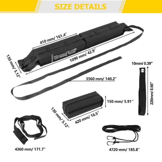 Car Roof Luggage Soft Rack Pads for Kayak/Sup/Paddleboard/Canoe/Snowboard/Windsurfing Car Universal Surfboard - Image 3