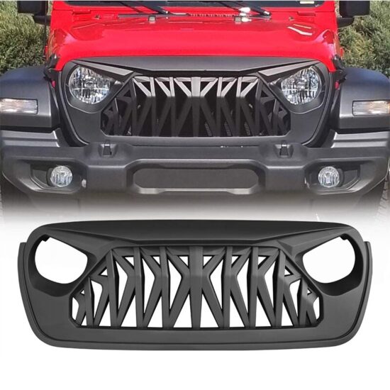 Front  Bumper  Insert Mask Grill For Jeep Wrangler JL 2018-2022 Accessories 4x4 Offroad Grille  Exterior Factory - Image 2