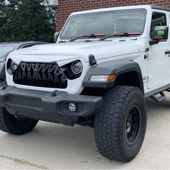 Front  Bumper  Insert Mask Grill For Jeep Wrangler JL 2018-2022 Accessories 4x4 Offroad Grille  Exterior Factory - Image 4