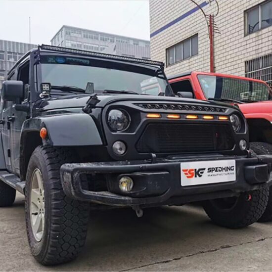 Front Grill For JEEP WRANGLER Jk Accessories 4x4 Offroad Grille With Light Factory Exterior Parts 2007-2017 - Image 3