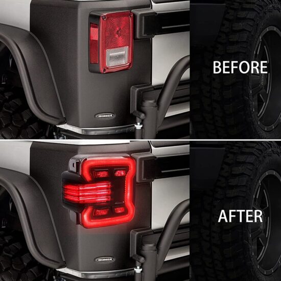LED Tail Lights with Sequential Turn Signal Brake Reverse Running Light Compatible with -Jeep-Wrangler - Image 4