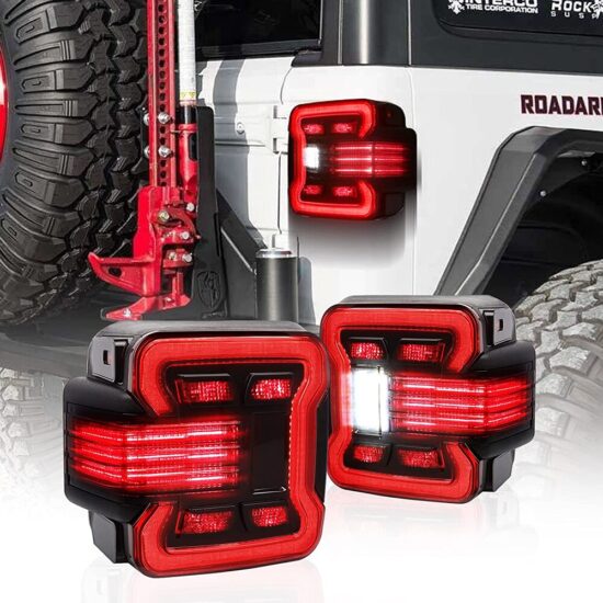 LED Tail Lights with Sequential Turn Signal Brake Reverse Running Light Compatible with -Jeep-Wrangler