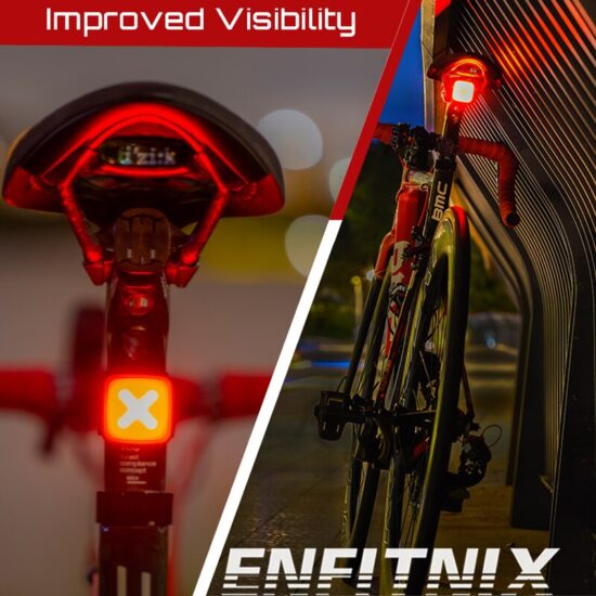 Bike Taillight Bicycle Smart Auto Start/Stop Brake Sensing LED Charging Waterproof IPX6 Cycling - Image 3