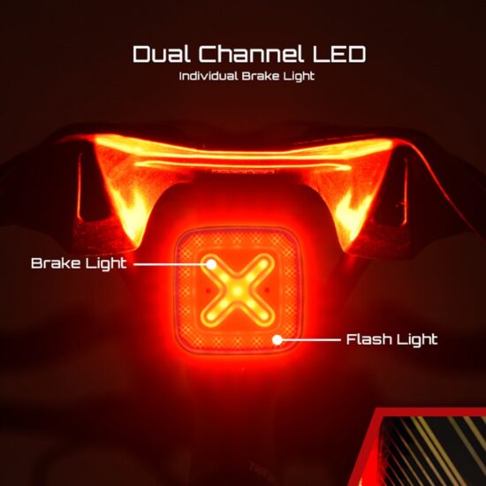 Bike Taillight Bicycle Smart Auto Start/Stop Brake Sensing LED Charging Waterproof IPX6 Cycling - Image 4