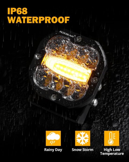 Fog Lamp Light Pod with Memory Function 6-Modes for Offroad Truck SUV-ATV-UTV Boat 96W 3-inch LED Work Light Driving - Image 5
