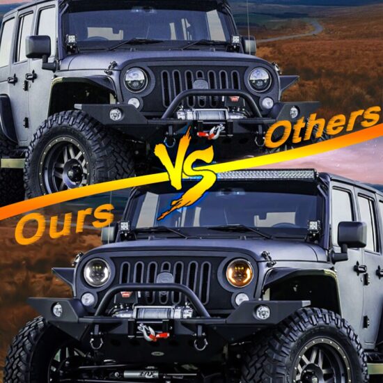 Led Headlights High-Low-Beam White DRL Yellow Turn Single Left Hand Drive For Jeep Wrangler JK 2007-2017 1-Set 7-Inch - Image 4