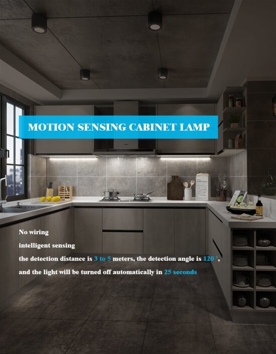Night Light Led Under For Cabinet Motion Sensor USB Rechargeable Kitchen Lighting Lamp - Image 2