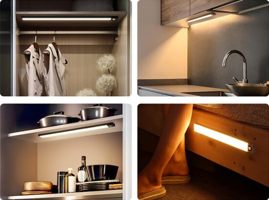 Night Light Led Under For Cabinet Motion Sensor USB Rechargeable Kitchen Lighting Lamp - Image 4