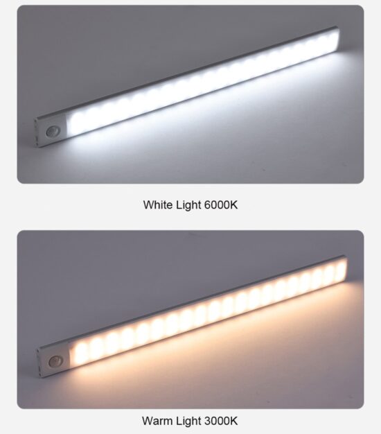 Night Light Led Under For Cabinet Motion Sensor USB Rechargeable Kitchen Lighting Lamp - Image 3