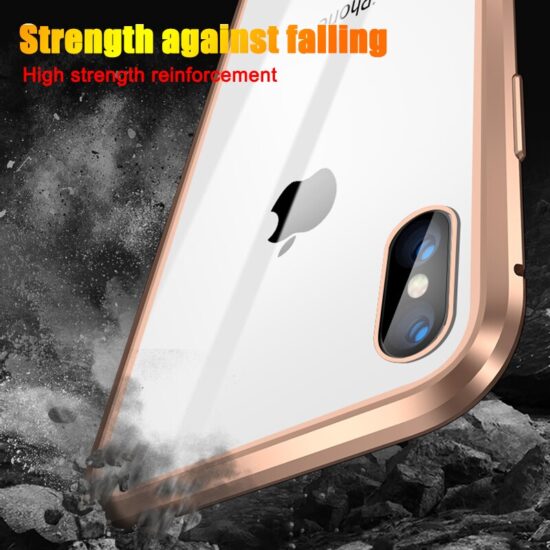 360 Magnetic Adsorption Metal Case For iPhone 14 13 12 11 Pro Max XR Double-Sided Glass Case For iPhone 6S 7 8 Plus Magnet Cover - Image 5