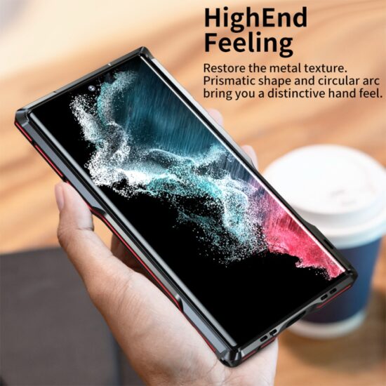 ⁦Metal Frame For Samsung Galaxy S22 Ultra S23 Bumper S21 Plus Case Aviation Aluminium Protective Cover Skin⁩ - الصورة ⁦2⁩