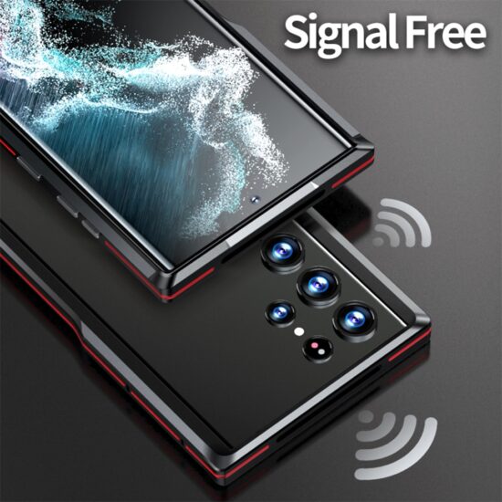 ⁦Metal Frame For Samsung Galaxy S22 Ultra S23 Bumper S21 Plus Case Aviation Aluminium Protective Cover Skin⁩ - الصورة ⁦5⁩