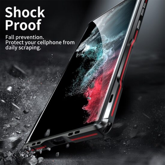 ⁦Metal Frame For Samsung Galaxy S22 Ultra S23 Bumper S21 Plus Case Aviation Aluminium Protective Cover Skin⁩ - الصورة ⁦4⁩
