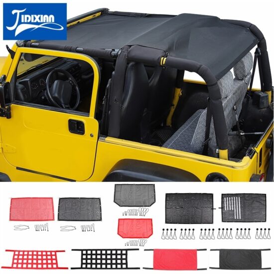 Car Top Sunshade Cover for Jeep Wrangler TJ 1997-2006 Car Trunk Roof Anti UV Sun Protection Insulation Bed-Rest Net - Image 4