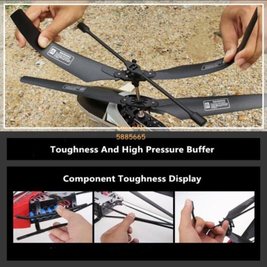 Helicopter Model Dual Flexible Propeller Anti-Crash Colorful Light Electric RC Helicopter Toy 80CM Big Alloy Remote Control - Image 5