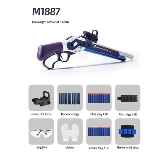 M1887 Gun Airsoft Shell Throwing Soft Bullet For Shooting Paintball Traumata Pistol Machinegun Toys For Boys - Image 5