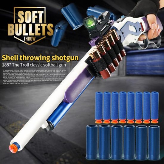M1887 Gun Airsoft Shell Throwing Soft Bullet For Shooting Paintball Traumata Pistol Machinegun Toys For Boys - Image 2