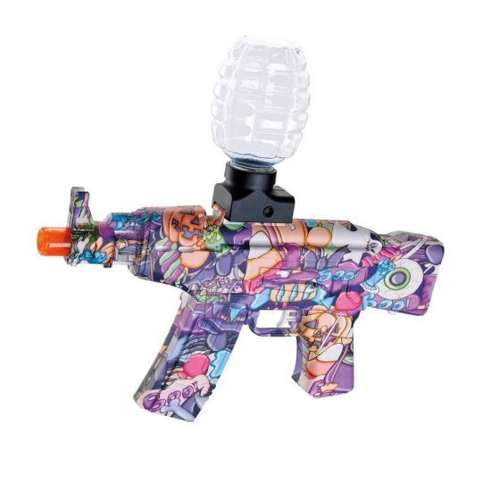 Electric Splatter Ball Blaster AEG AKM-47, Activities With 20k+ Gel Bullet And Goggles Toy Guns For Kids - Image 4