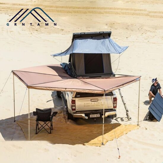 Tent Car Awning 2m in Roof Diameter 2m-2.5m 4 Side Sector Side Sunshade Portable Tent - Image 2