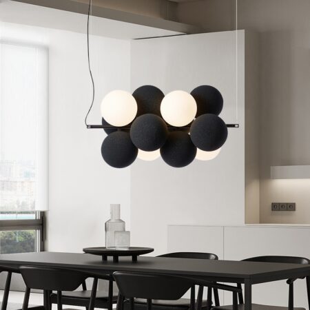 LED Chandelier Bubbles Bedside Lamp Modern Pendant Lamps Fabrics PVC Hanging Lighting Fixture