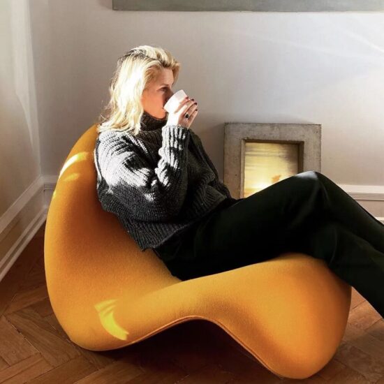Designer Lazy Sofa Lounge Chair Celebrity Tongue Sofa Chair modern Model Room Wuli Nordic