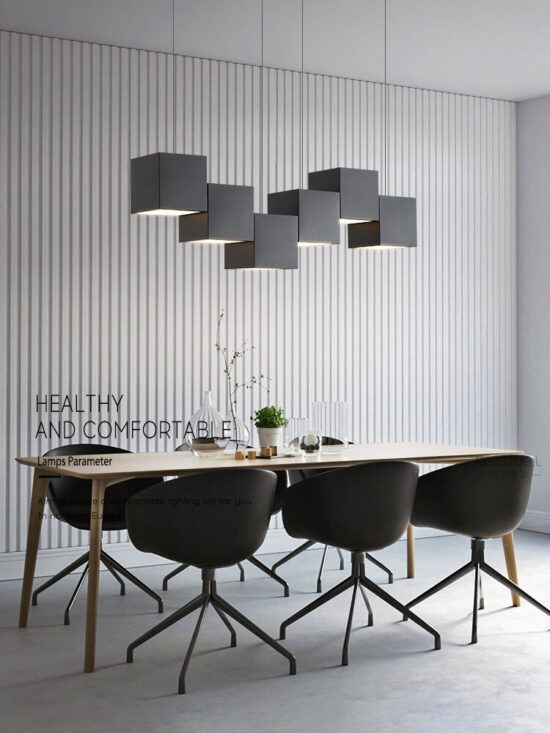 LED chandelier Dining Room Pendant Lights Modern Bar Table Lights Office Pendant lamp Designer Geometric Living Room Lights