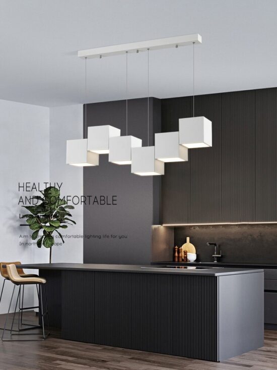 LED chandelier Dining Room Pendant Lights Modern Bar Table Lights Office Pendant lamp Designer Geometric Living Room Lights - Image 2