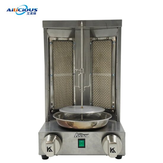Shawarma Broiler Grill Machine Vertical Kebab Roaster Middle East Rotisserie Equipment Work With LPG Gas - Image 2