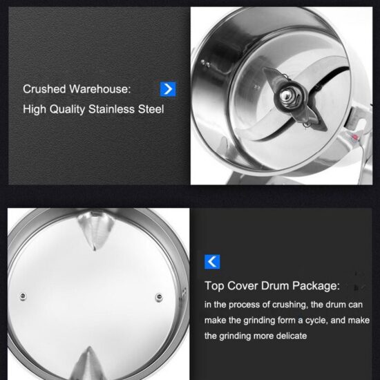 Herb Grinder Coffee Machine Grain Spices Mill Medicine Wheat Mixer Dry Food Grinder Capacity 800G 3000W - Image 5