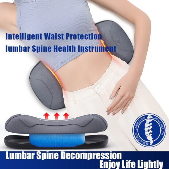 Lumbar Massager For Pain Relief Adjustable Intensity EMS Vibration Intelligent Electric Inflatable Back Posture Corrector - Image 2