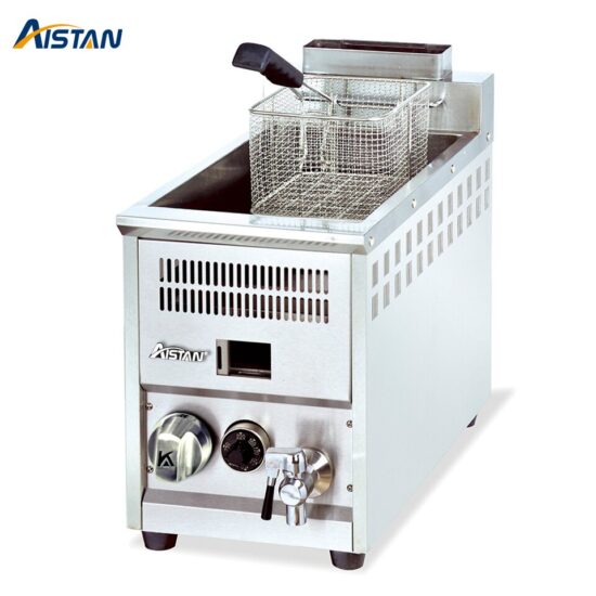 Gas Deep Fryer With Temperature Control 8L LPG For Commercial Restaurant Adjustable