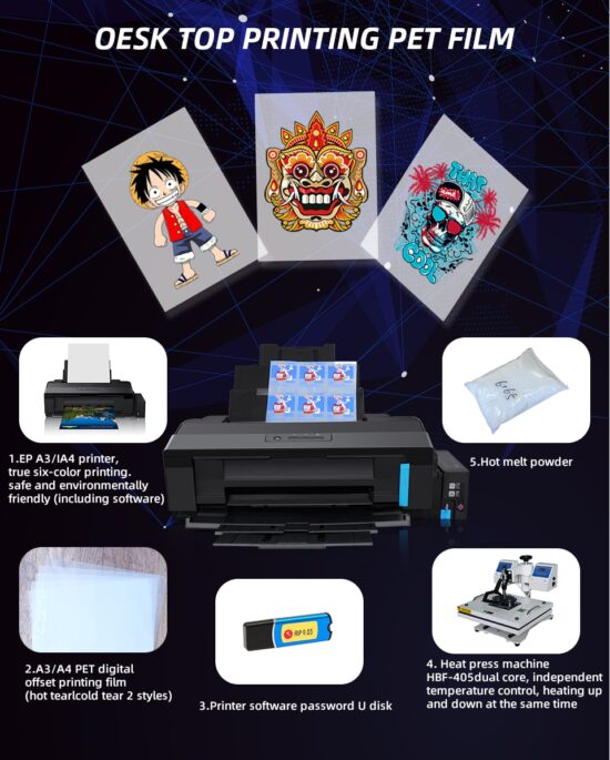 DTF Printer For EPSON L805 DTF T-shirt Printing Machine Directly Transfer Film Printer For Fabric Hoodies Shoes A4 DTF Printer - Image 4