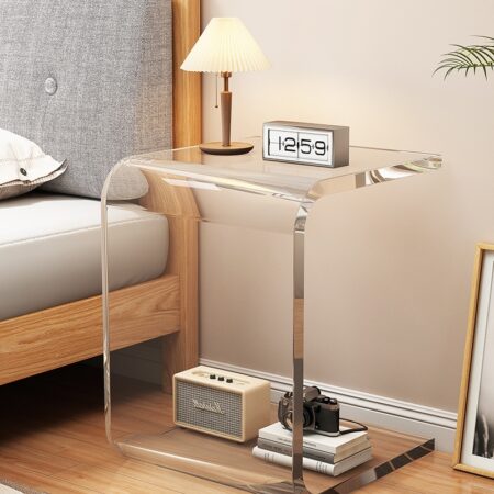 Acrylic Table Household Bedroom Bedside Table Simple and Light Luxury Sofa Side Small Apartment Living Room Design Sense Tea