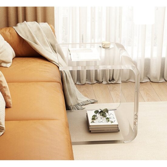 Acrylic Table Household Bedroom Bedside Table Simple and Light Luxury Sofa Side Small Apartment Living Room Design Sense Tea - Image 4