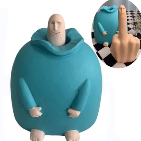 Smiling Finger Table Decoration Personalized Hand Erect Middle Finger Up Ornaments Home Office Desk Figure Toys Creative Gifts