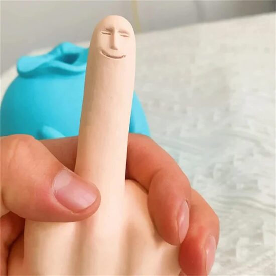 Smiling Finger Table Decoration Personalized Hand Erect Middle Finger Up Ornaments Home Office Desk Figure Toys Creative Gifts - Image 3