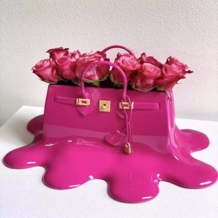 High-end Bag Vase Flower Ornament Sculpture Beautiful Light Luxury Modern Abstract Trend White Fashion