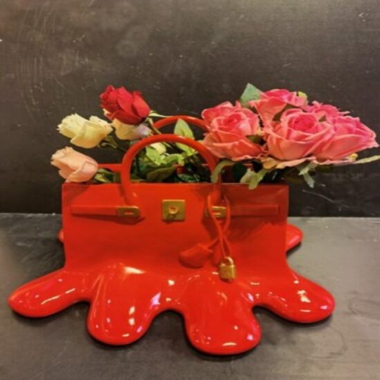 High-end Bag Vase Flower Ornament Sculpture Beautiful Light Luxury Modern Abstract Trend White Fashion - Image 3