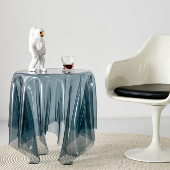 Floating Corner Table Acrylic Modern Side Table European Style Living Room Small Round Creative Tea Table