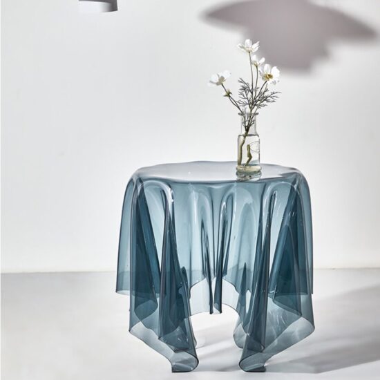 Floating Corner Table Acrylic Modern Side Table European Style Living Room Small Round Creative Tea Table - Image 5