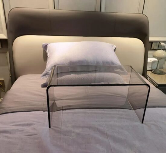 Table Acrylic Transparent Side Luxury C-shaped Sofa Bed Corner Net Red Simple Living Room Balcony Storage Coffee Table 12-Thick - Image 4