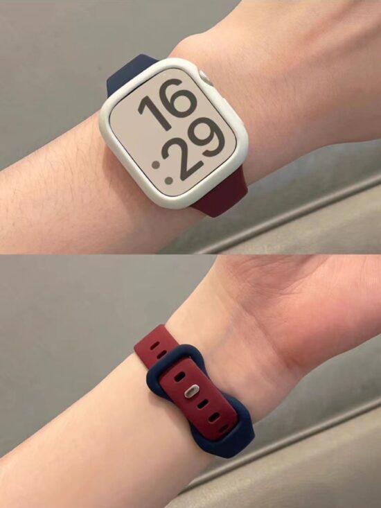 Strap for Apple Watch Band 49Ultra 8SE 41/45mm Rubber Loop for Iwatch 38/42 40/44mm Popular Slim Silicone - Image 5